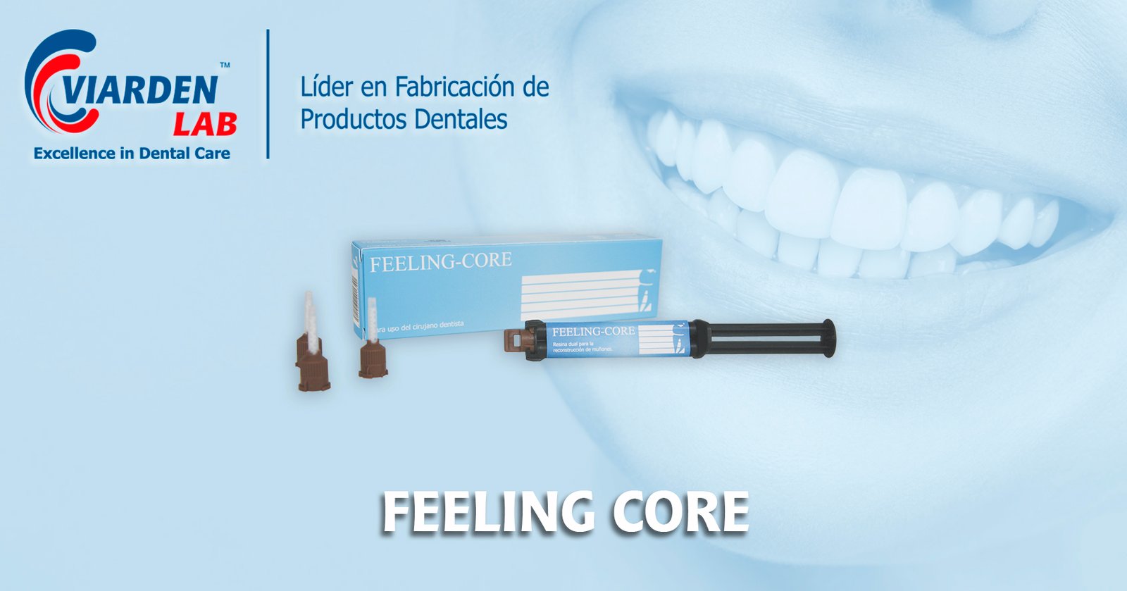 Feeling core, Resina Dual para la reconstrucción de Muñones ViardenLab